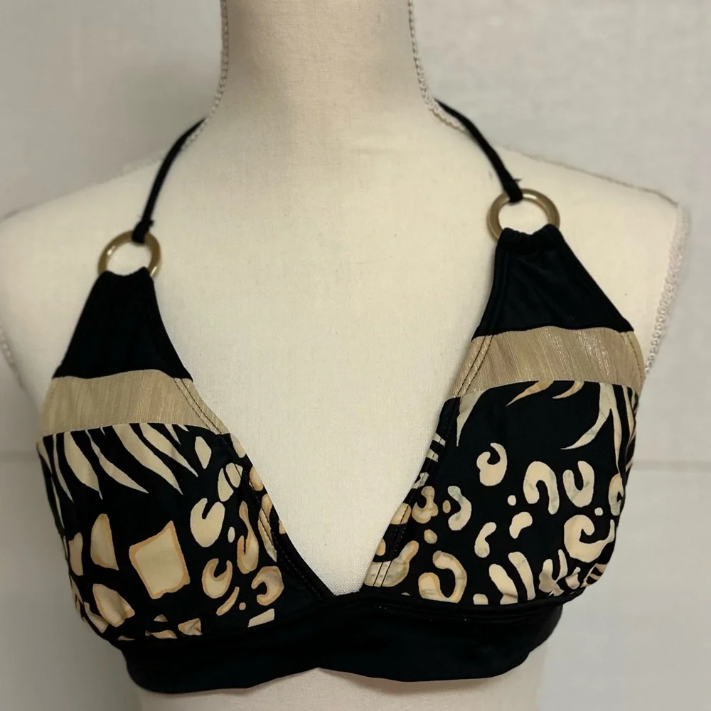 Xhilaration Animal Print Triangle Padded Bathing Suit Top Ladies Size XL